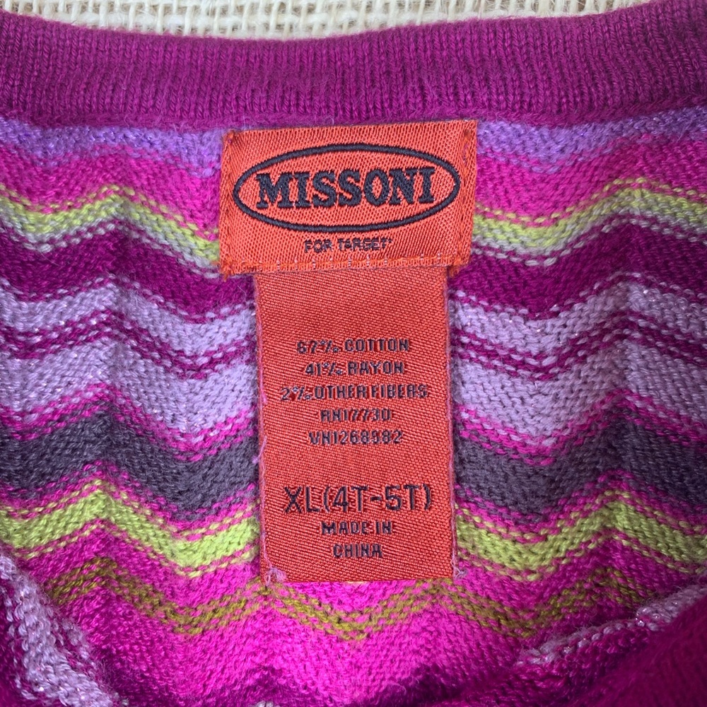Missoni Target Dress Tunic Sweater Purple Pink - Picture 7 of 7